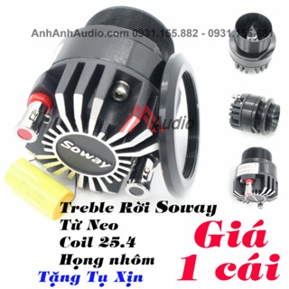 LOA TREBLE RỜI 250 HỌNG NHÔM COIL 25.4 TỪ NEO TẶNG TỤ XỊN , 01 CÁI LOA TREBLE 250 NEO