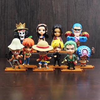Mô hình one piece set 10 nhân vật hoạt hình chibi bộ sưu tập hoạt hình