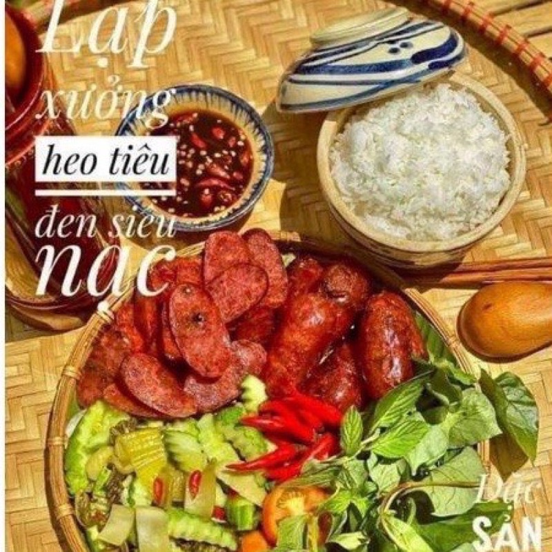 Lạp Xưởng Heo Tiêu Đen 500Gram [FREE SHIP]TỪ ĐƠN 50K, [Loại Đặc Biệt] Hàng ngon nhà làm