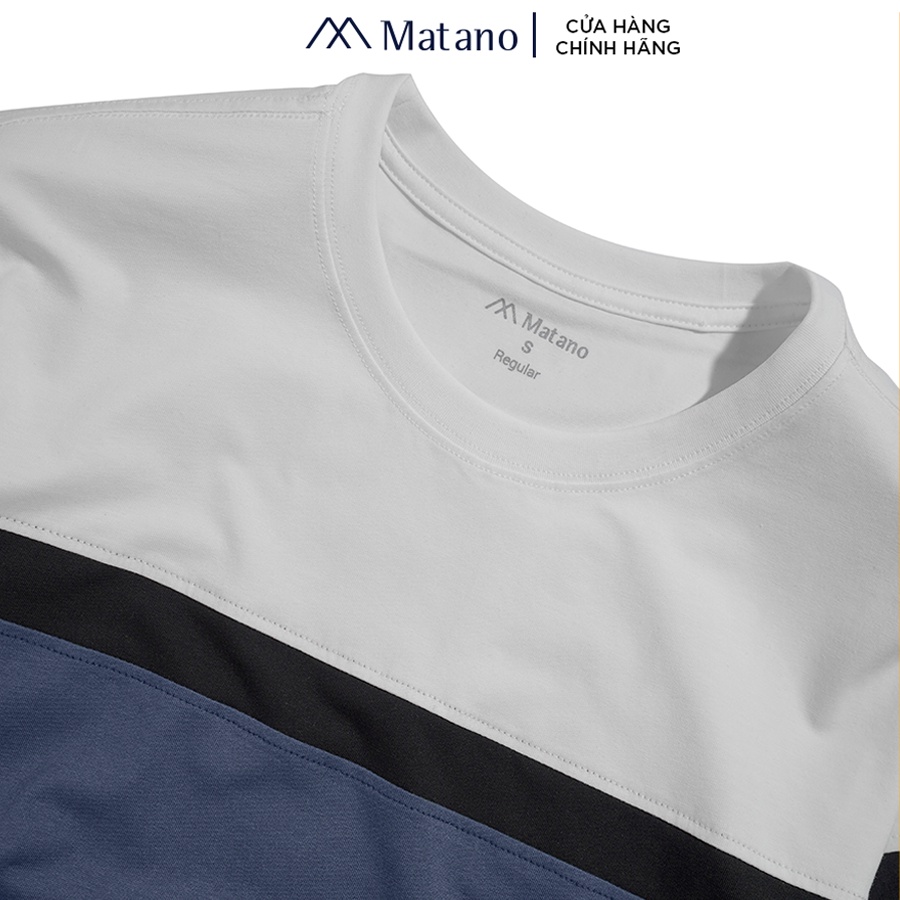 Áo thun nam cổ tròn phối ngang MATANO 063 - Áo phông nam ngắn tay đơn giản dễ mặc vải cotton 4 chiều đẹp giá rẻ | BigBuy360 - bigbuy360.vn