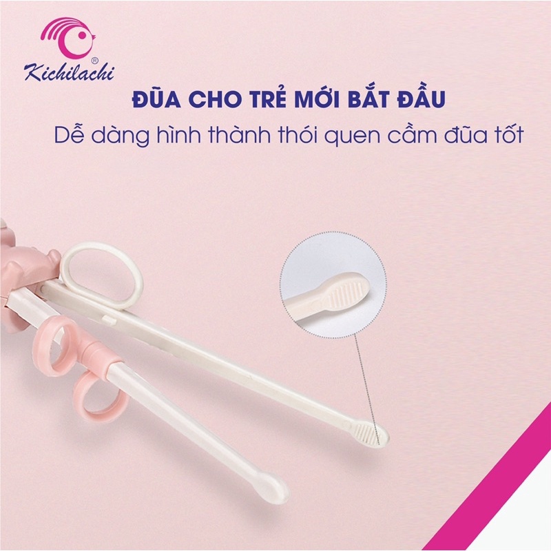 Đũa tập gắp xỏ ngón KICHILACHI không chứa BPA an toàn cho bé