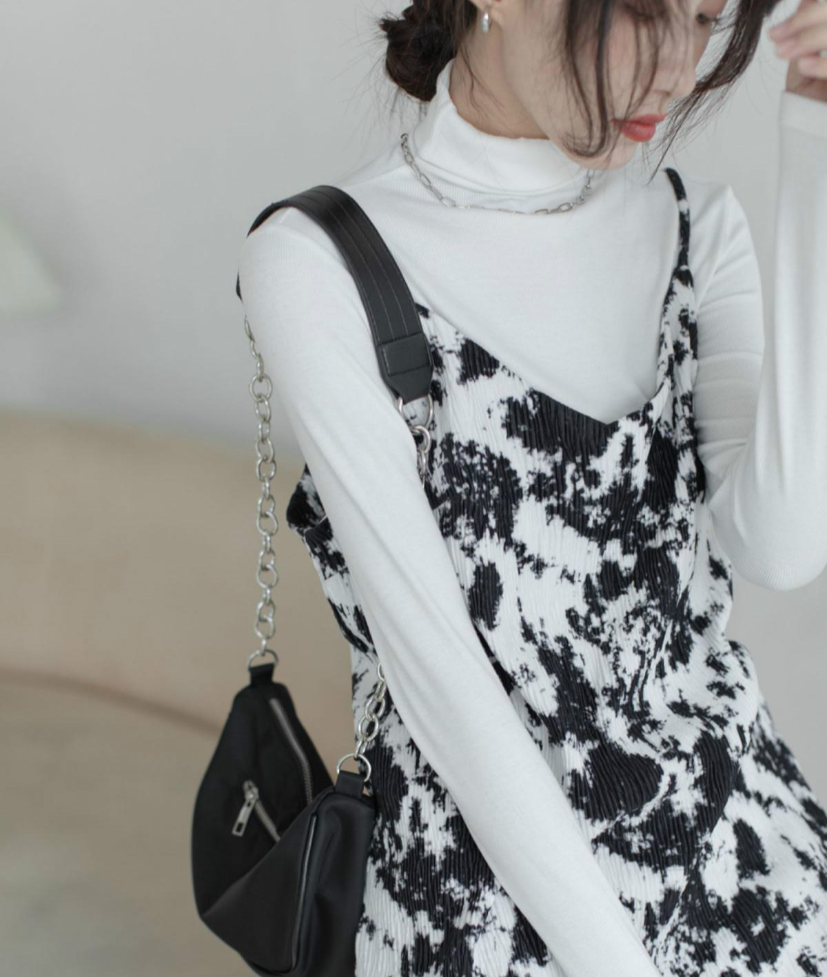 Đầm Dây Nữ Cổ Chữ V In Hoa Thời Trang Vintage Váy lửng | BigBuy360 - bigbuy360.vn