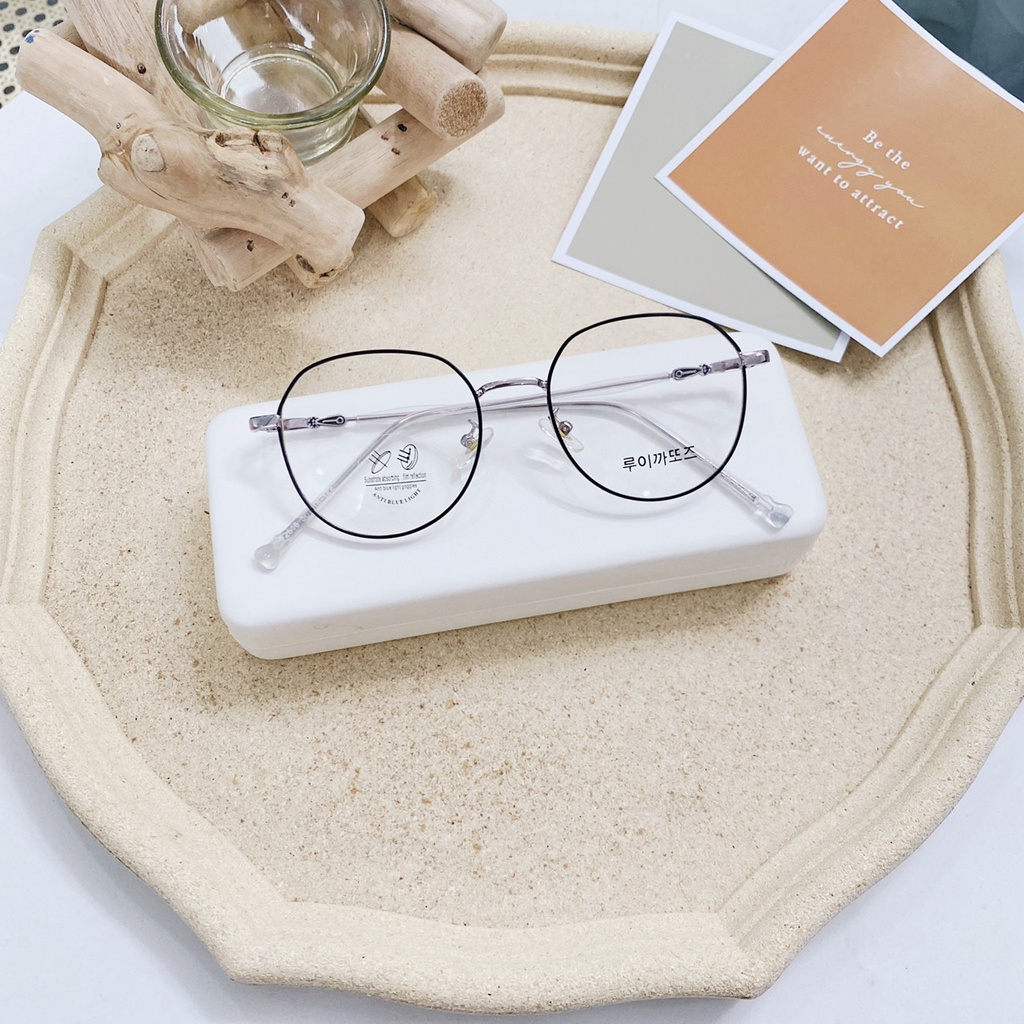 Mắt Kính Gọng Cận Cao Cấp Form Vuông 641 72659 Lyly Phong Cách Ulzzang Siêu Xinh - Hazo