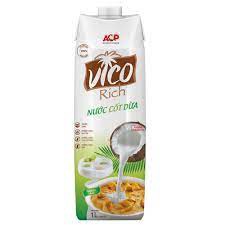 Nước Cốt Dừa VicoRich 16-19% 1 lít (Thùng 12 hộp)