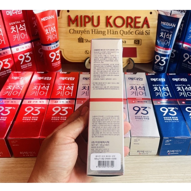 Kem Đánh Răng MEDIAN 93%  Màu Trắng HÀN QUỐC 120g