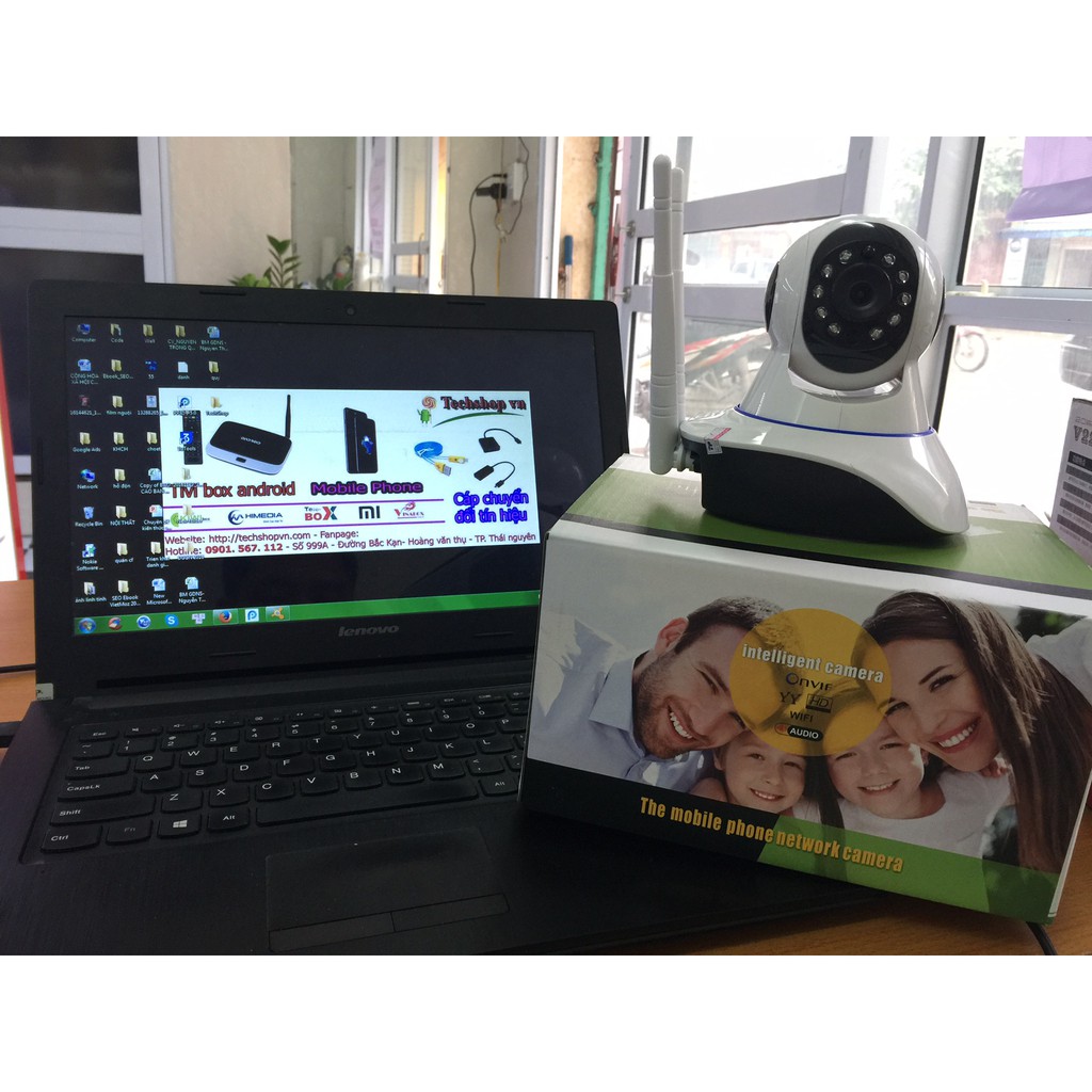 Camera phần mềm Yoosee 8100 IP HD 2 anten xoay 360 độ TẶNG THẺ NHỚ 16GB