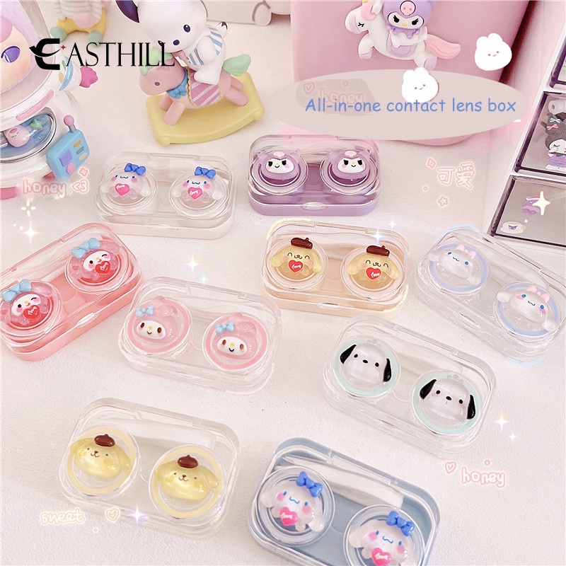 SANRIO Ốp Điện Thoại Kính Áp Tròng Ba Chiều Họa Tiết Hoạt Hình Dễ Thương Pachacco Kuromi Cinnamoroll My Melody