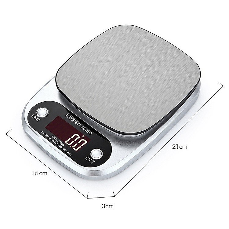 Sẵn kho-Cân chuẩn 3kg-Cân tiểu ly điện tử nhà bếp Ebalance Kitchen Scale 0.1g max 3kg, can thuc pham, can nha bep