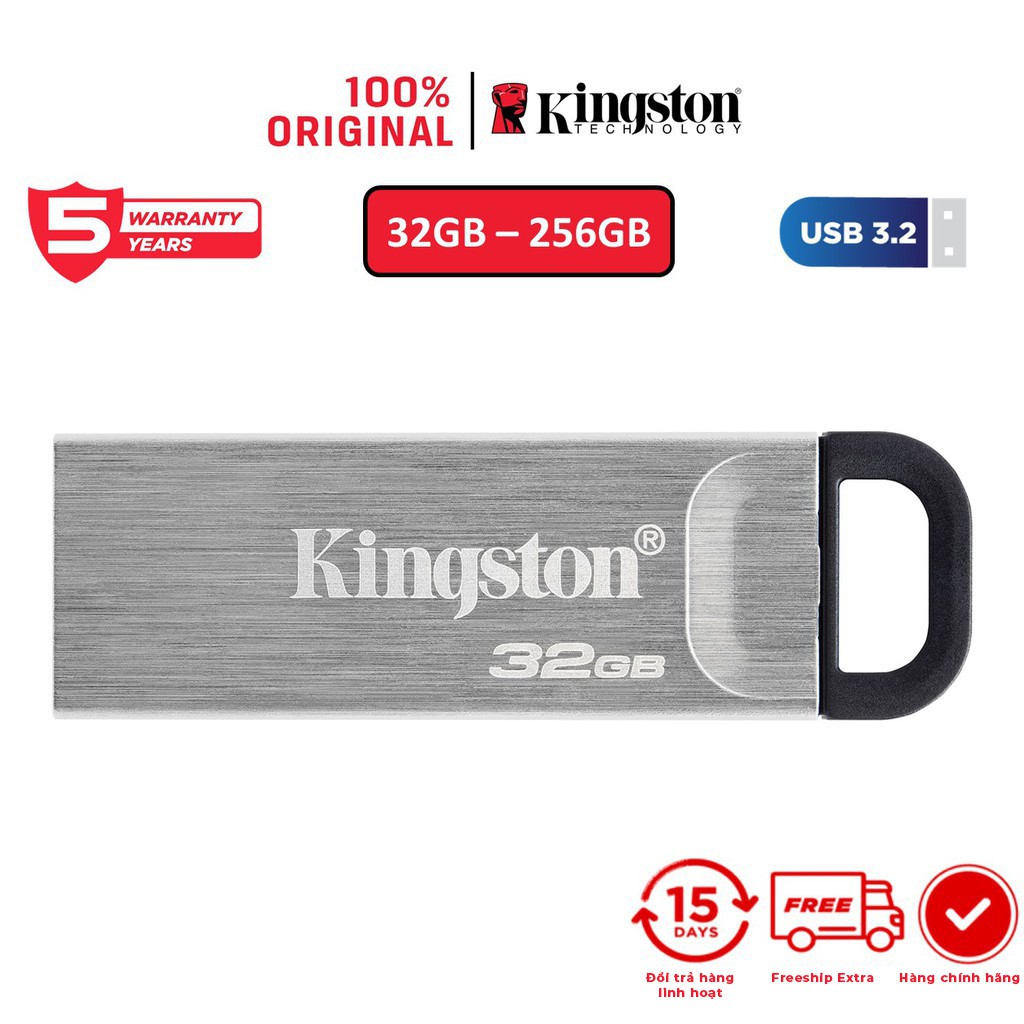 USB 3.2 Gen 1 Kingston DataTraveler Kyson vỏ kim loại thời trang DTKN/32GB