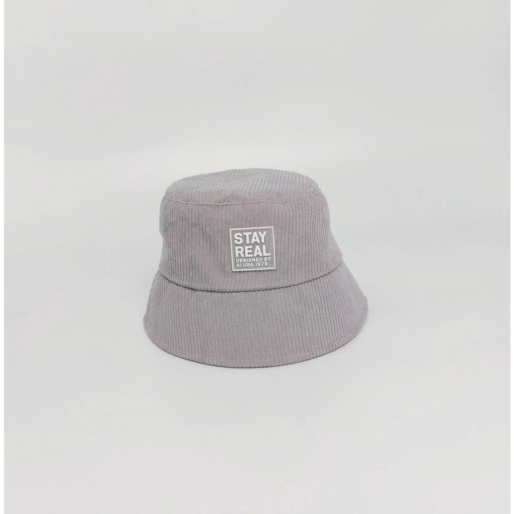 Mũ Nón Bucket STAYREAL Nam Nữ Thời Trang Unisex Ulzzang BOM HOUSE Chất Liệu Nhung Tăm