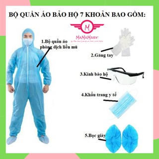 Quần áo bảo hộ y tế- Quần áo phòng dịch 7 món
