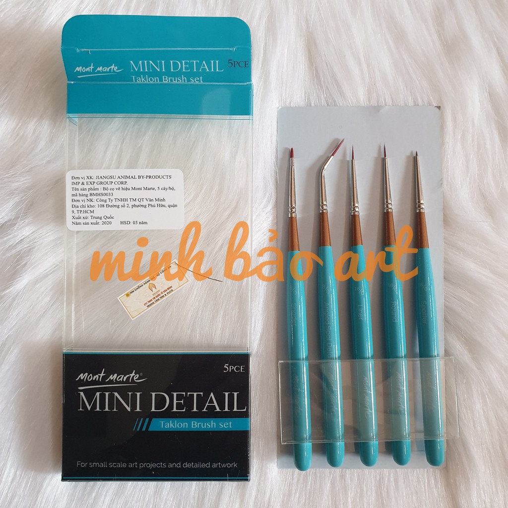 BỘ 5 CÂY CỌ TỈA CHI TIẾT NHỎ - MONT MARTE MINI DETAIL BRUSH