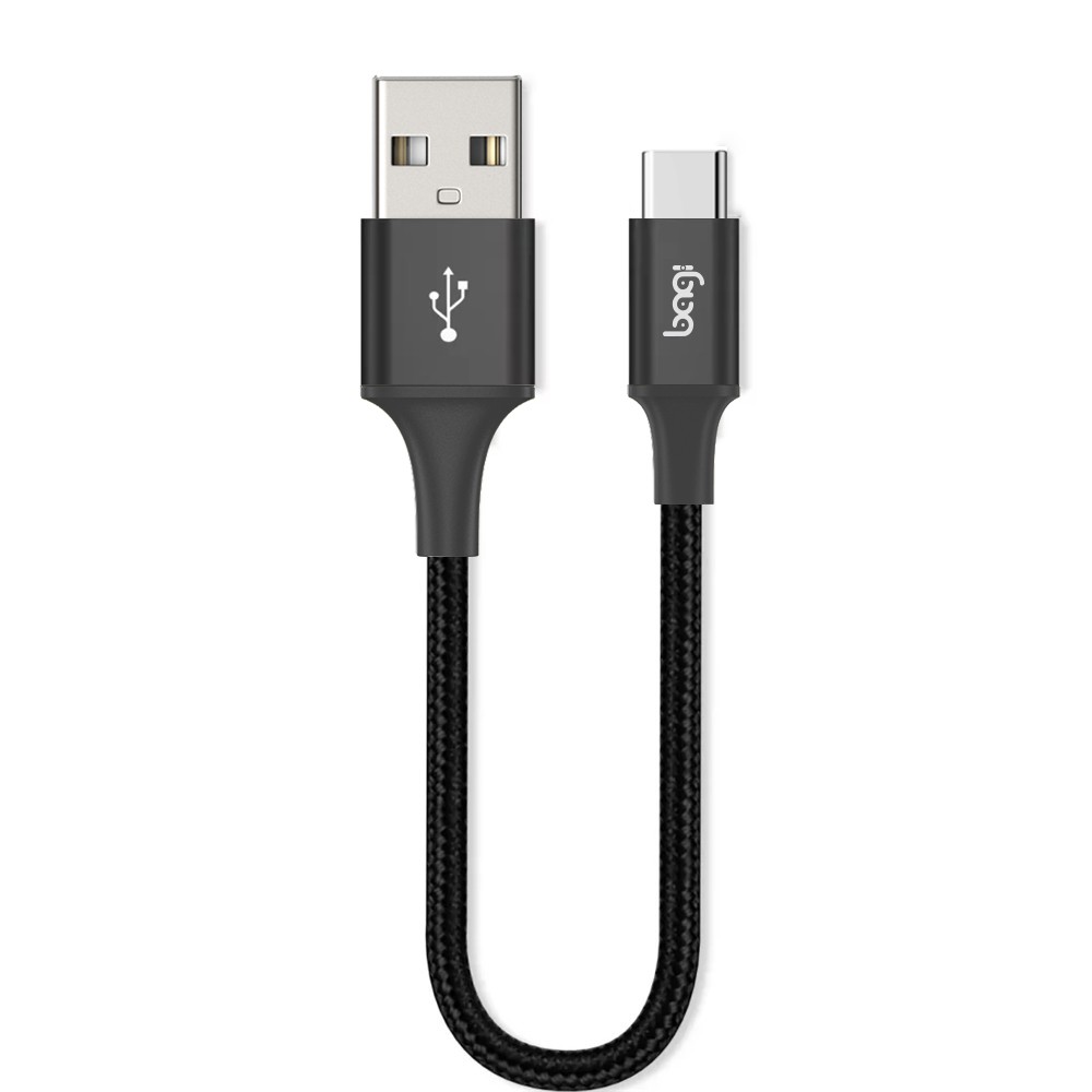Dây sạc nhanh Typec dây dù dài 20cm CS20 hàng Bagi chính hãng bảo hành 1 năm