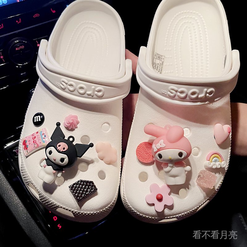 CROCS Phụ Kiện Khóa Trang Trí Giày Dép Hình Hoạt Hình Kuromi Melody DIY Sáng Tạo Cho Trẻ Em Ejv