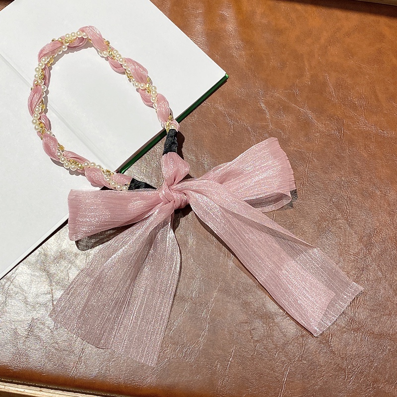 Băng Đô Cài Tóc Đính Ngọc Trai Giả Thiết Kế Mới Thời Trang Cho Nữ