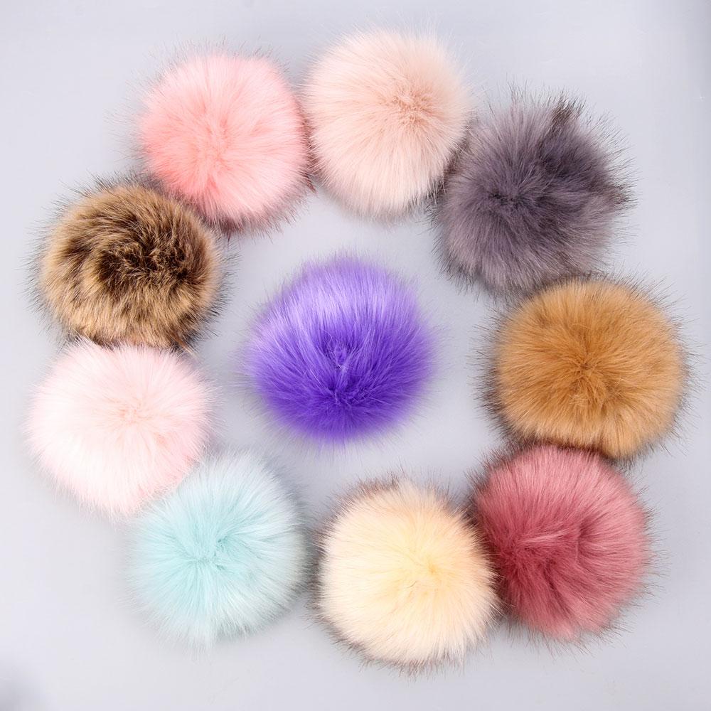 Mũ Len Beanie Đính Quả Bông Mềm Mại Dễ Thương 15cm