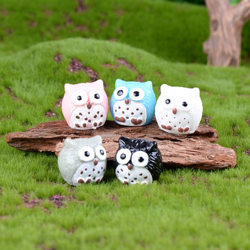 1 Đồ trang trí Chim Cú Trang Trí Vườn Cây Bonsai