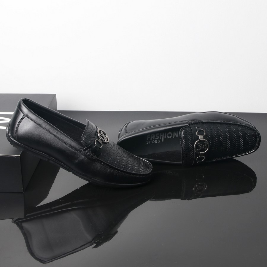 Giày lười nam đen đế cao su siêu bền đẹp GN332 Gấu Nâu | BigBuy360 - bigbuy360.vn