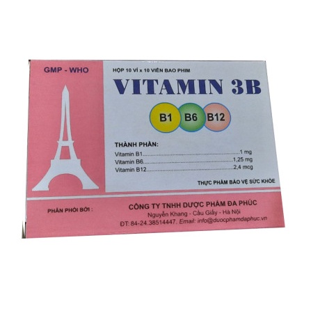 Viên uống Vitamin 3B Hộp 100 viên