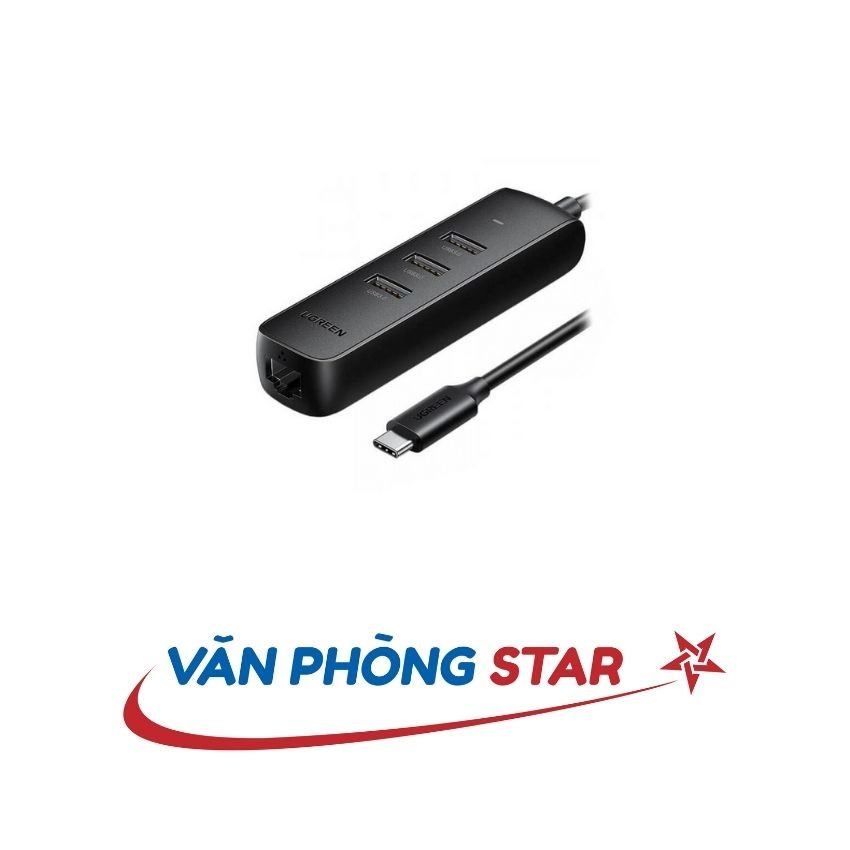 Bộ chuyển đổi USB-C sang 3*USB 3.0+RJ45 Ugreen (10917)