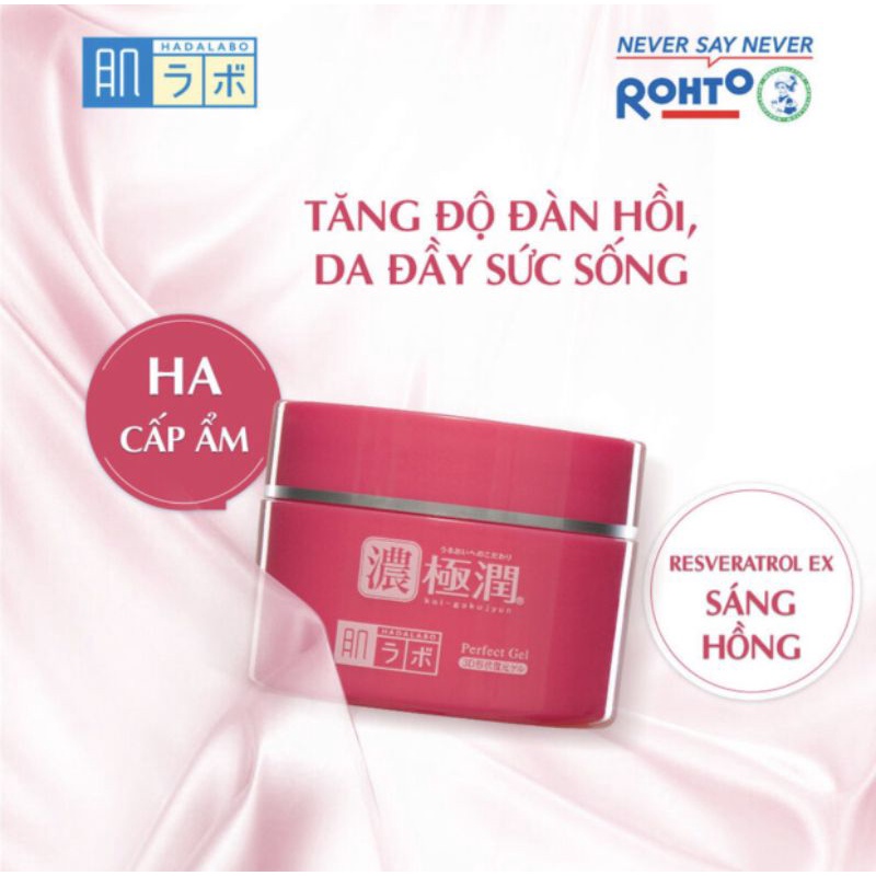 Gel DƯỠNG ẨM - CHỐNG LÃO HÓA Hada Labo Gokujyun 3D Perfect Gel 5in1 màu đỏ 100g Nhật Bản, Hada Labo màu đỏ Nội Địa Nhật