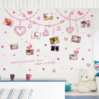 DECAL DÁN TƯỜNG DÂY KHUNG ẢNH TIM