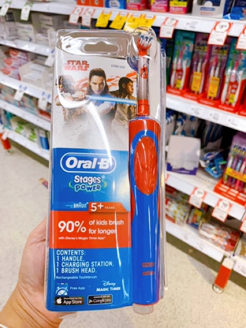 Bàn Chải Điện Oral B Vitality Pro White Electric Toothbrush Tặng Kèm 1 Đầu Bàn Chải Xách Tay Úc