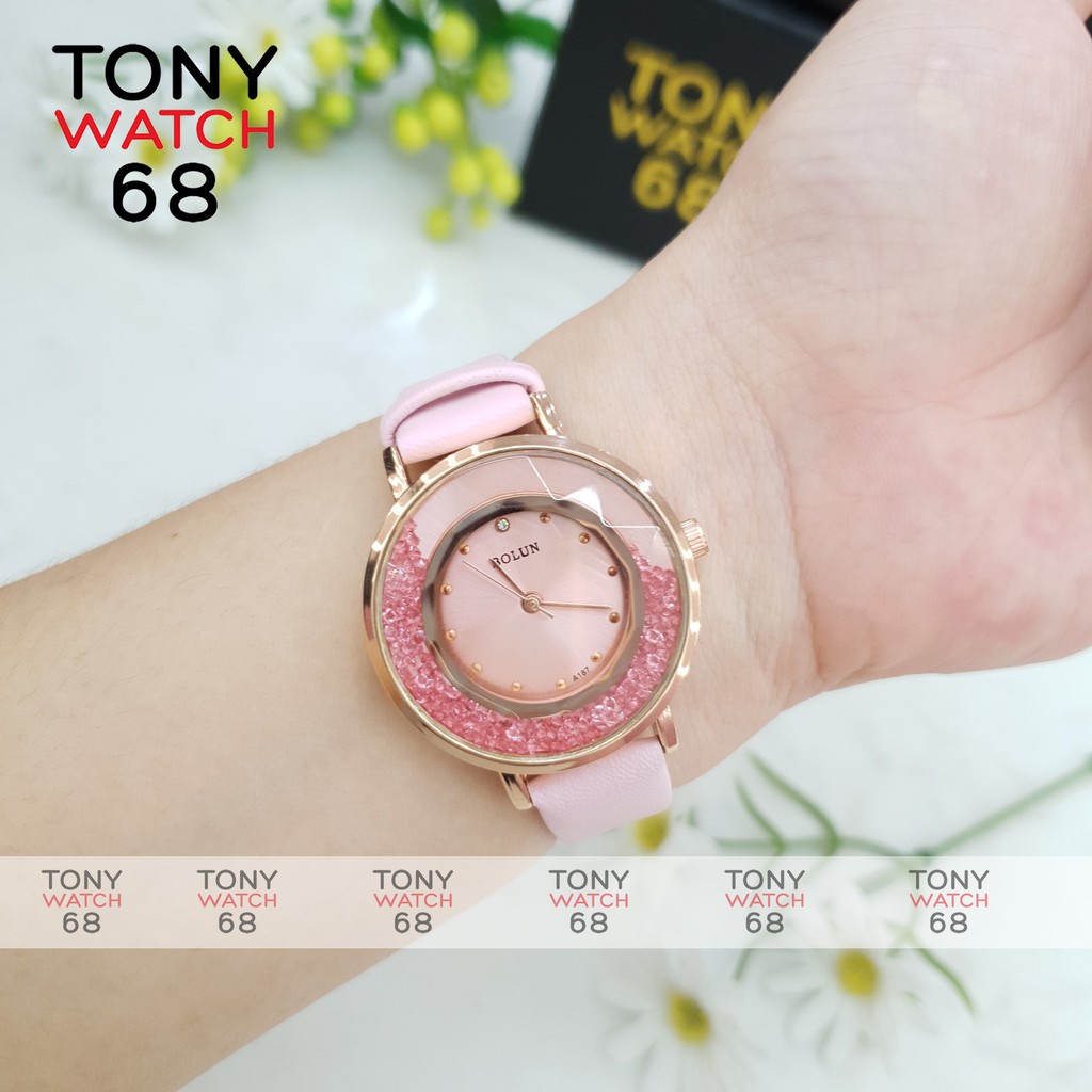 Đồng hồ nữ hãng Bolun mặt tròn đá chạy hot trend chính hãng Tony Watch