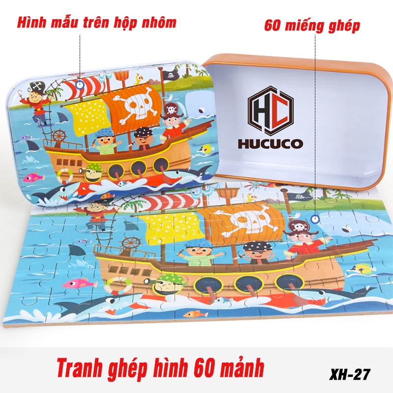 Tranh Ghép Hình 60 Mảnh Ghép - Hộp Nhôm Cao Cấp - Siêu Xịn (XH-27)