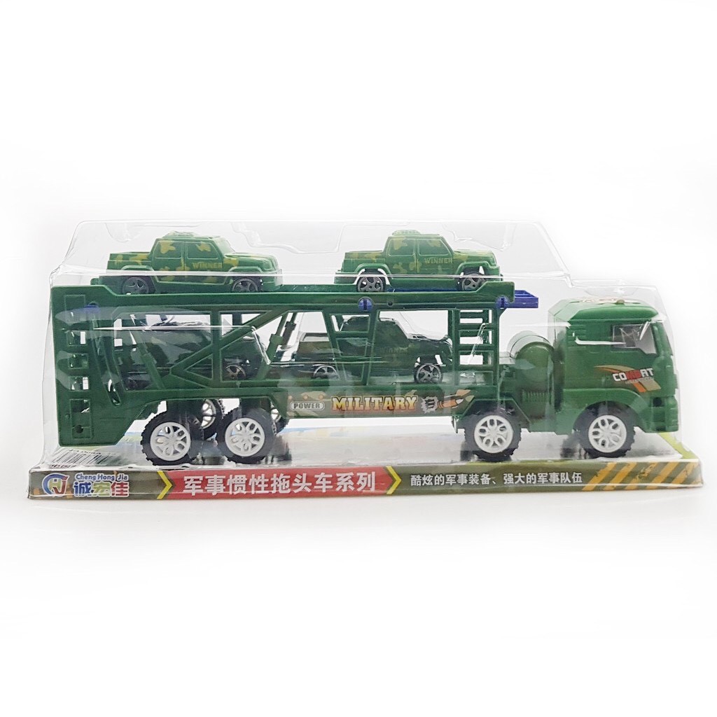 Đồ chơi xe 2 tầng chở 4 ô tô