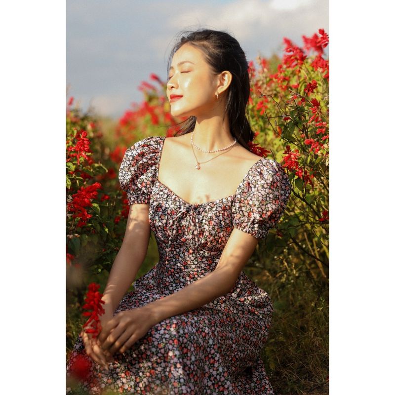 Đầm OLV size S- newtag