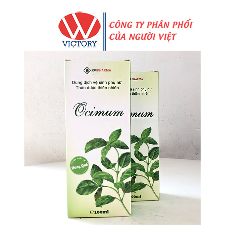 Dung dịch vệ sinh phụ nữ Ocimum - Chiết xuất từ húng quế -  Chai 100ml - Victorypharmacy