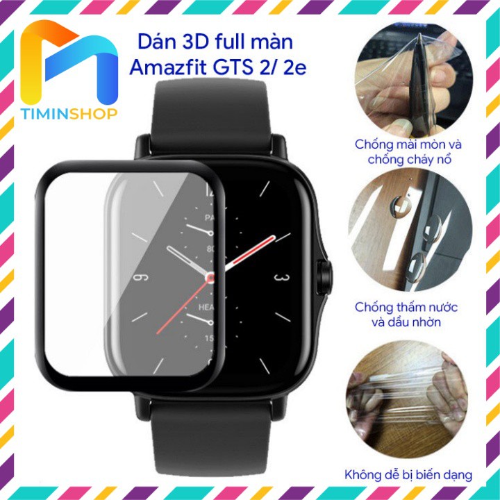 Dán cường lực Amazfit GTS/ GTS 2/ 2e/ GTS 2 mini/ Bip U - Cường lực dẻo, full màn