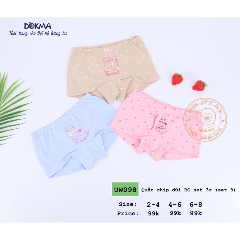 Sét quần chíp cho bé gái Dokma