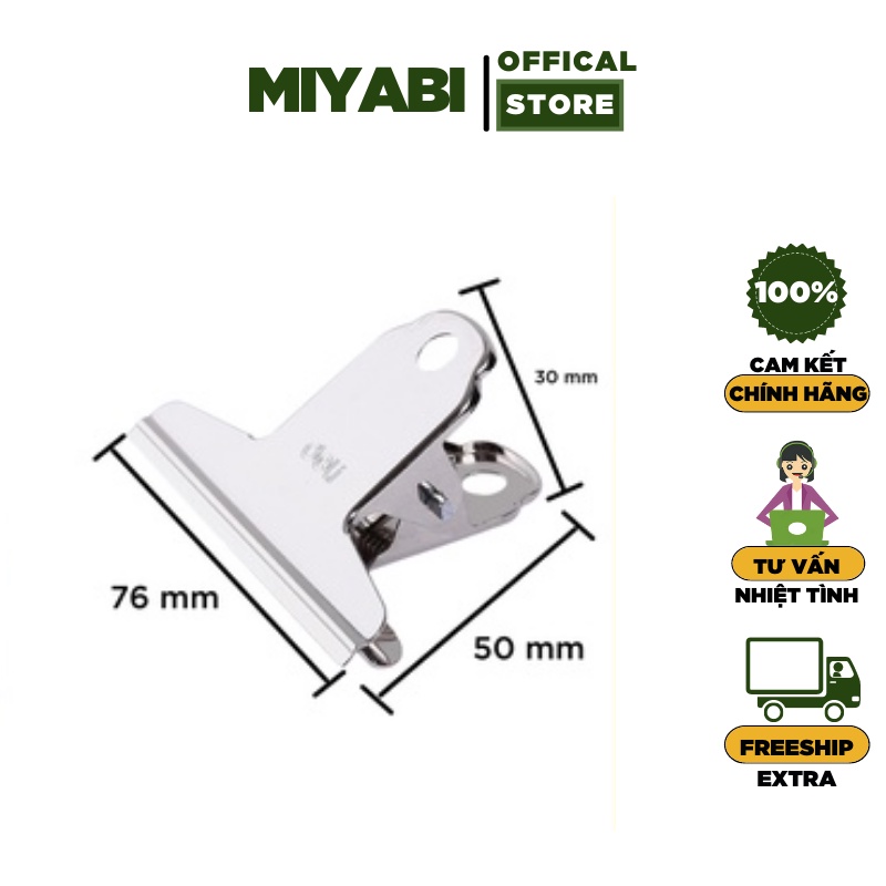 Kẹp Inox Deli 76mm