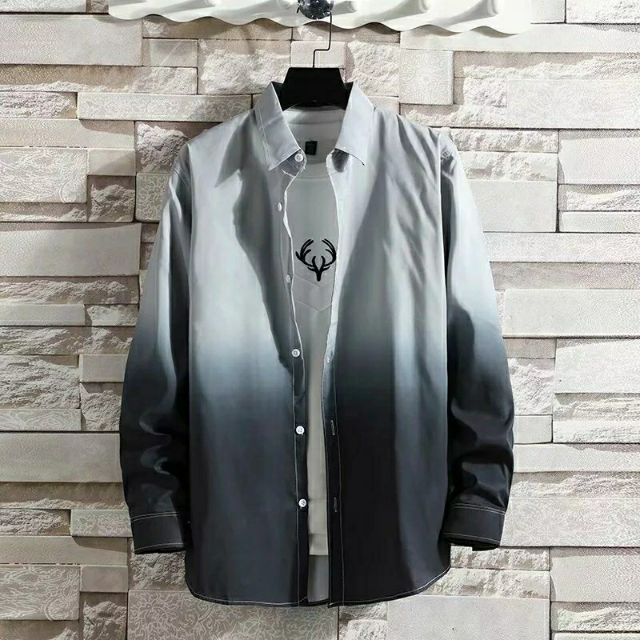 Áo sơ mi gardient loang màu nam nữ unisex phong cách ulzzang