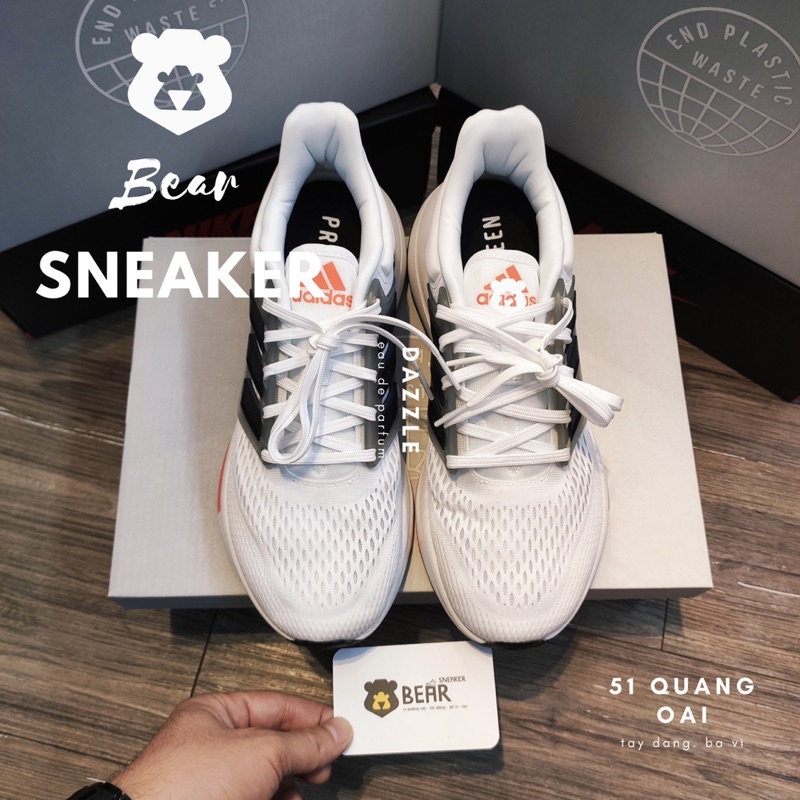 [Bear.sneaker] Giày Running shoes eq2021 trắng cam hàng cao cấp- Best quality [Dòng running shoes siêu mượt]