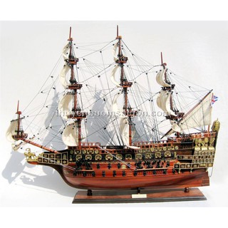 Thuyền buồm phong thủy Sovereign Of The Seas dài 90cm gỗ tự nhiên, mô hình thuyền gỗ trang trí, quà tặng cao cấp