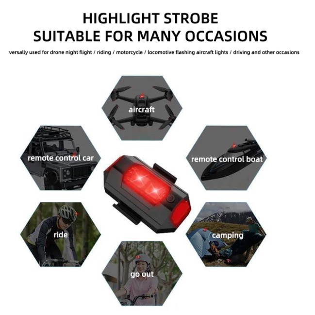 Đèn chiếu hậu xe đạp KEVANLY nhiều chế độ sáng tùy chỉnh