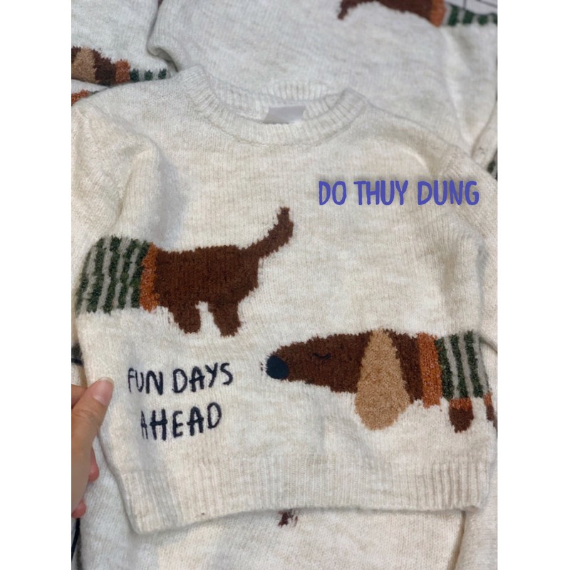 Áo len zara chó bé trai