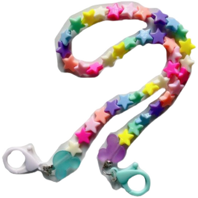 Dây Xích Đeo Kính Bằng acrylic Hình Ngôi Sao Hoạt Hình Màu Kẹo Ngọt Sáng Tạo