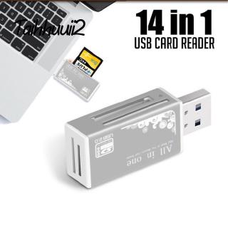 Đầu Đọc Thẻ Nhớ Usb 2.0 Tf Mmc M2 Đa Năng 14 Trong 1