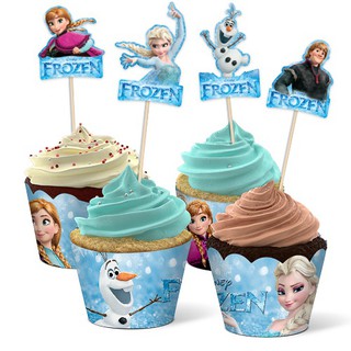Ly Giấy Cupcake Sinh Nhật + Tem Cắm
