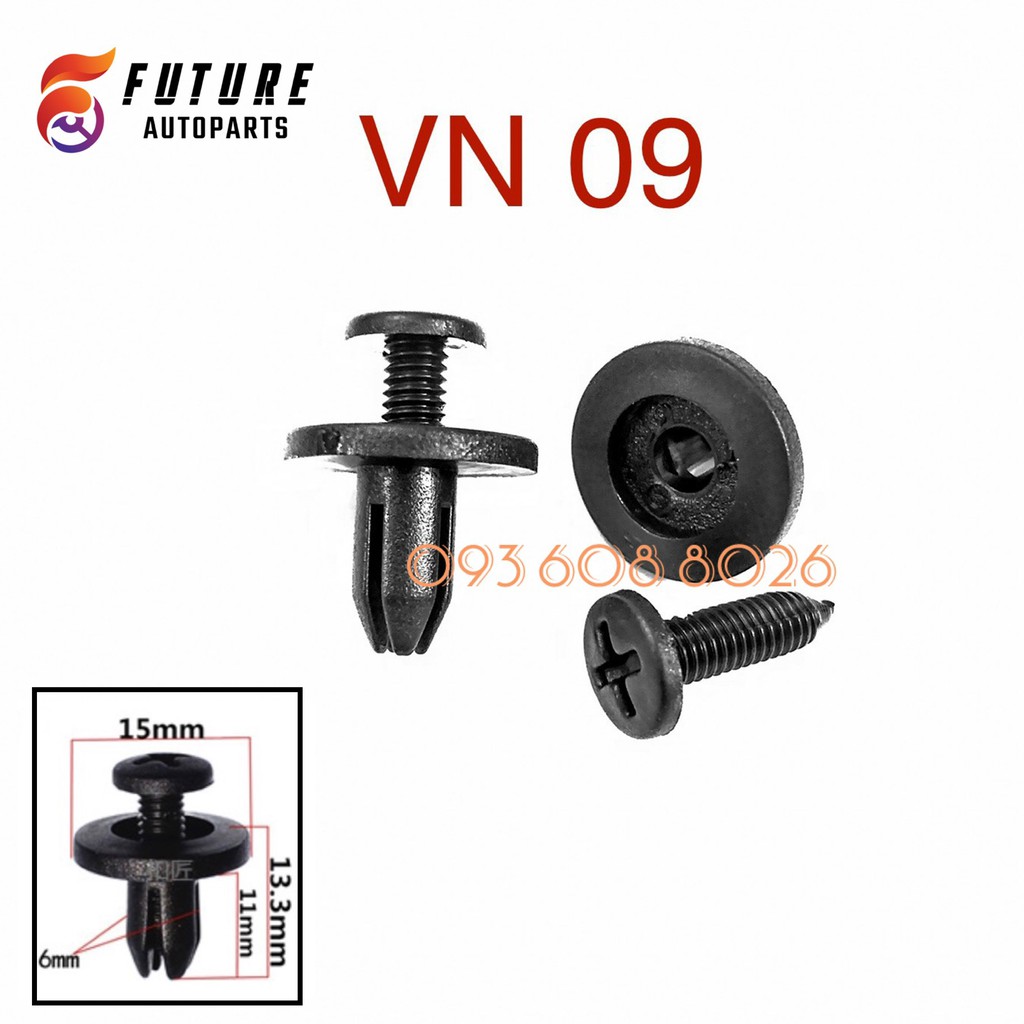 [Vít nhựa] Vít nhựa, chốt nở nhựa cho các dòng xe part 1 - Future Autoparts