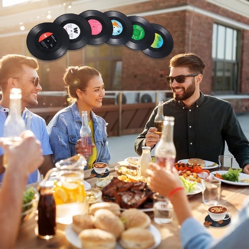 1 Miếng Lót Cốc Đĩa CD Bằng Silicon Cách Nhiệt Chống Trượt Phong Cách Cổ Điển Tiện Dụng Cho Nhà Bếp