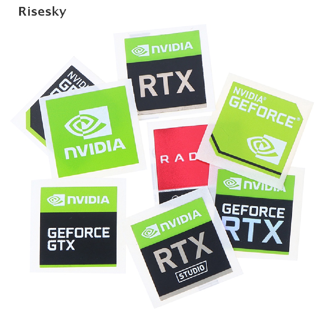 Bộ 5 Miếng Dán Trang Trí Laptop In Chữ Risesky NVIDIA GTX GEFORCE