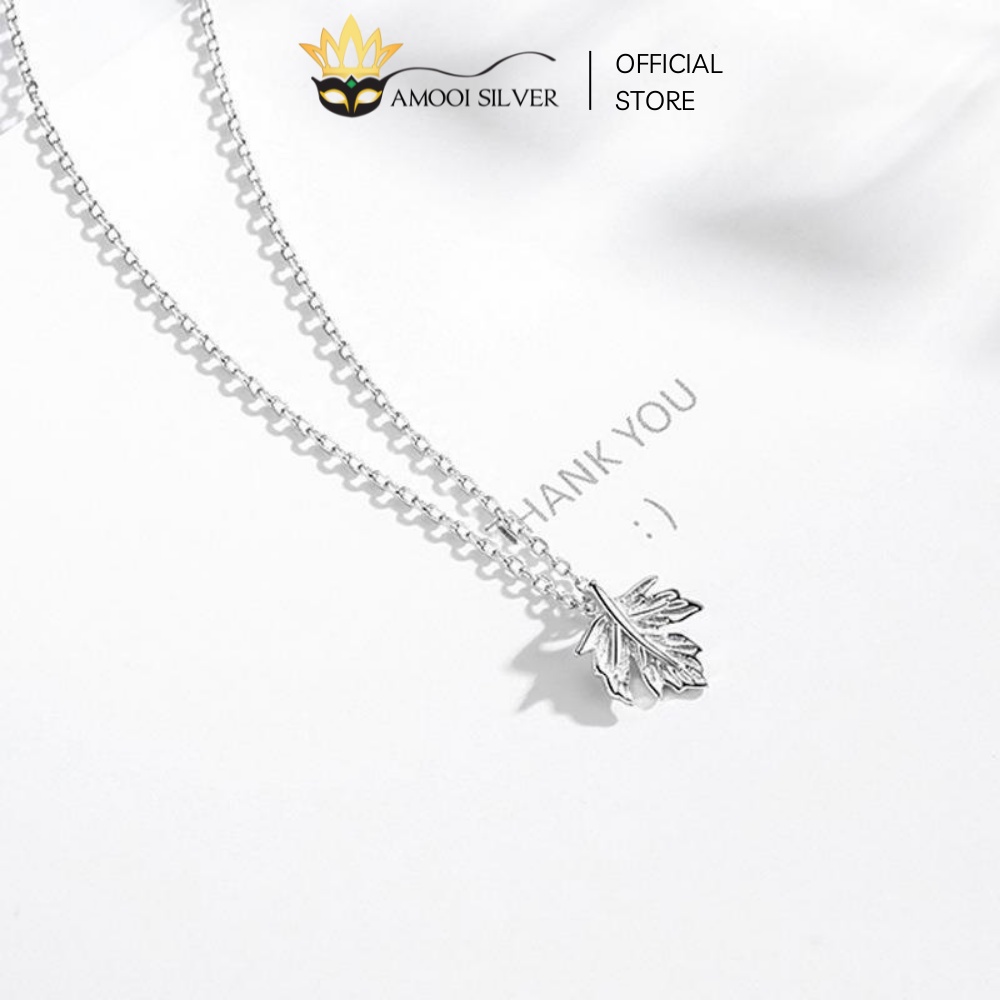 Dây chuyền bạc S925 lá phong - Amooi Silver AD61
