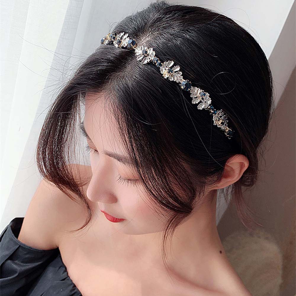 Băng Đô Cài Tóc Co Giãn Họa Tiết Hoa Lá Nhiều Màu Thời Trang Hàn Quốc Cho Nữ