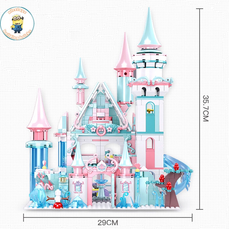 Đồ Chơi Lắp Ráp Kiểu LEGO Friendss Công Chúa Và Lâu Đài Tuyết Princess And Snow Castle Model M38-0789 Với 1314 Mảnh Ghép