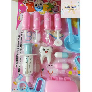 VỈ ĐỒ CHƠI BÁC SĨ KHÁM RĂNG 18 MÓN